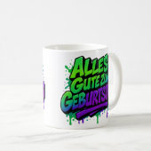 Mug Joyeux anniversaire, Graffiti 1 (Devant droit)
