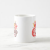 Mug Joyeux anniversaire Imprimer moderne café blanc Mu (Centre)