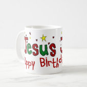 Mug Joyeux anniversaire Jésus (Devant gauche)