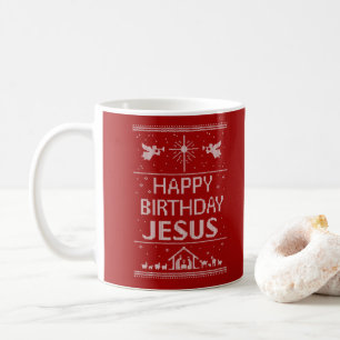 Mug Joyeux Anniversaire Jésus Chandail de Noël chrétie