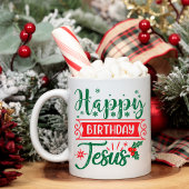 Mug Joyeux anniversaire Jésus Festive Noël