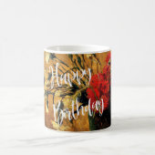 Mug Joyeux anniversaire, Jug aux oeillets rouges et bl (Centre)