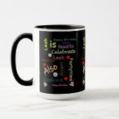Mug Joyeux Anniversaire Leah (Gauche)