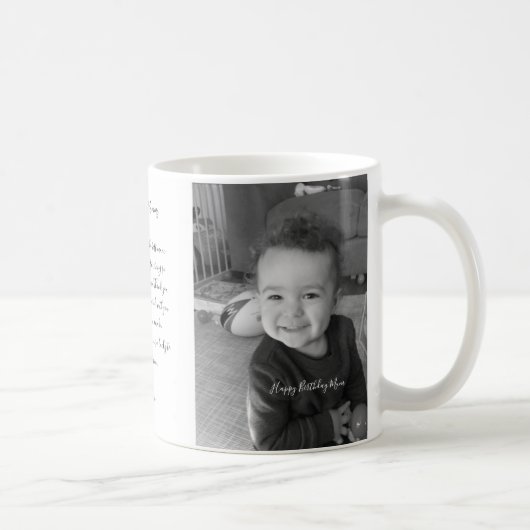 Mug Joyeux anniversaire maman / Fête des mères Cadeau  (Droite)