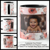 Mug Joyeux anniversaire maman maman Photo mignonne ros