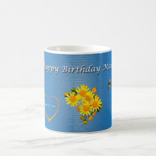 Mug Joyeux Anniversaire maman papillon Floral