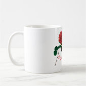 Mug Joyeux anniversaire mari rose rouge sangsue photo  (Gauche)