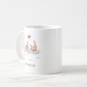Mug Joyeux anniversaire Mariage marié canot couple mar (Devant gauche)