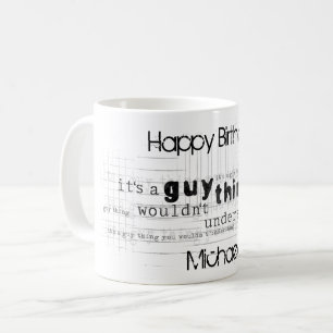 Mug Joyeux anniversaire masculin personnalisé pour lui