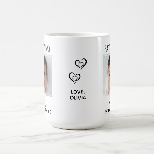 Mug Joyeux anniversaire meilleur papa jamais photo (Centre)