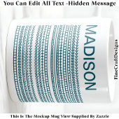 Mug Joyeux Anniversaire & Message Nom Caché 093T
