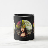 Mug Joyeux anniversaire Mona Lisa (Centre)
