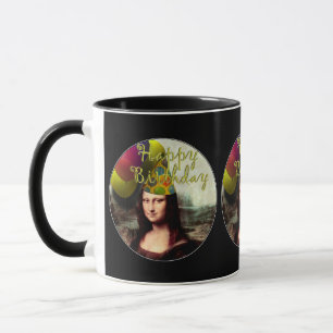 Mug Joyeux anniversaire Mona Lisa