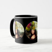 Mug Joyeux anniversaire Mona Lisa (Devant gauche)
