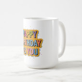 Mug Joyeux Anniversaire Motif (Devant droit)