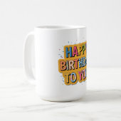 Mug Joyeux Anniversaire Motif (Devant gauche)