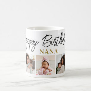 Mug Joyeux Anniversaire Nana 5 Collage de Photos Souve