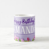 Mug Joyeux anniversaire ou autre célébration avec nom (Centre)