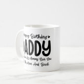 Mug Joyeux Anniversaire Papa Daddy Drôle Anniversaire (Devant gauche)