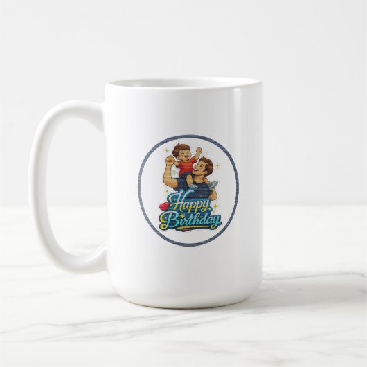 Mug Joyeux Anniversaire Papa et Fils (Gauche)