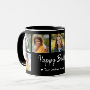 Mug Joyeux Anniversaire Personnalisé 7 Collage Photo N