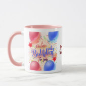 Mug Joyeux anniversaire personnalisez Cadeau (Gauche)