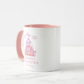 Mug Joyeux anniversaire petit château princesse (Devant gauche)