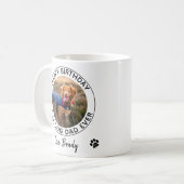 Mug Joyeux Anniversaire Photo pour animal de compagnie (Devant gauche)