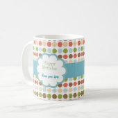 Mug Joyeux anniversaire (points de poka) (Devant gauche)