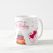 Mug Joyeux Anniversaire pour la conception d'enfants d (Devant droit)