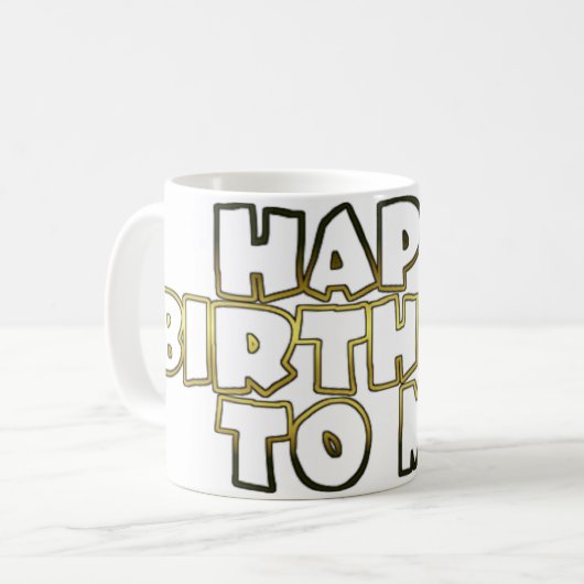 Mug Joyeux anniversaire pour moi, Selfie Félicitations (Devant gauche)