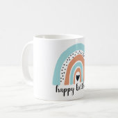 Mug Joyeux anniversaire Rainbow Blue Peach (Devant gauche)