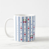 Mug Joyeux Anniversaire Rayure Bleue & Blanche (Gauche)