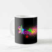 Mug Joyeux anniversaire rose coloré (Devant gauche)