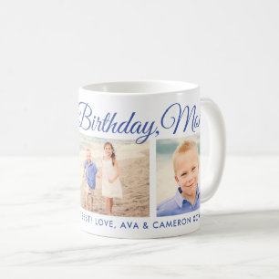 Mug Joyeux Anniversaire Script Collage de Photos