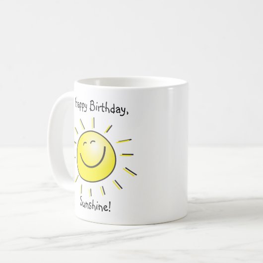 Mug Joyeux anniversaire, soleil ! (Devant gauche)