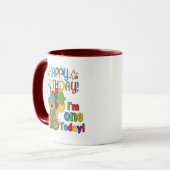 Mug Joyeux anniversaire Teddy Bear 1er T-shirts et cad (Devant gauche)