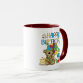 Mug Joyeux anniversaire Teddy Bear 1er T-shirts et cad (Devant droit)