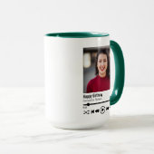 Mug Joyeux anniversaire tendance Nom personnalisé Phot (Devant droit)