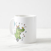 Mug Joyeux Anniversaire Thème Cartoon Cirque Crocodile (Devant gauche)