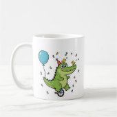 Mug Joyeux Anniversaire Thème Cartoon Cirque Crocodile (Gauche)