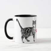 Mug Joyeux Anniversaire Toi Chat Tabby Cool (Gauche)