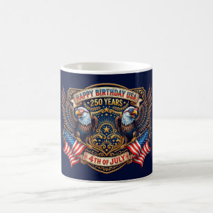 Mug Joyeux Anniversaire USA 250 Ans Aigles Patriotiq