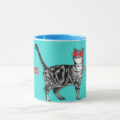 Mug Joyeux anniversaire Vous Cool Tabby Chat Mens Mari (Centre)