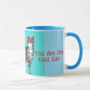 Mug Joyeux anniversaire Vous Cool Tabby Chat Mens Mari