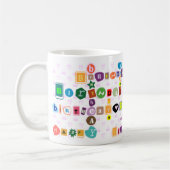 Mug Joyeux anniversaire (wordart) (Gauche)