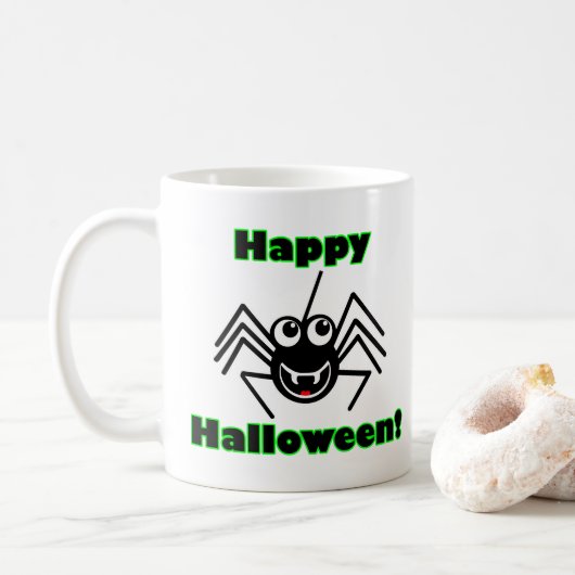 Mug Joyeux Araignée d'Halloween (Avec donut)