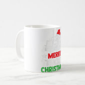 Mug Joyeux arbre de Noël Stethoscope Nurse Funny migno (Devant gauche)