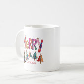 Mug Joyeux arbres de Noël (Devant gauche)
