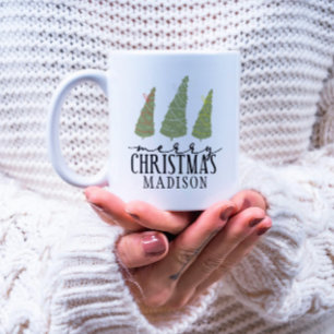 Mug Joyeux arbres de Noël Joyeux Jardins Jours fériés